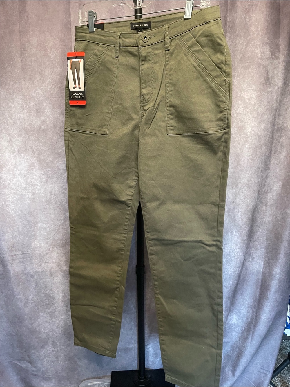 Banana Republic Women’s Olive Green Hi Rise Twill Pants size 8 NWT